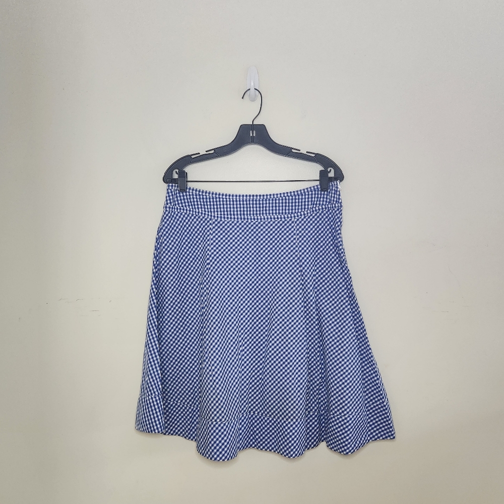 Women's Cato Blue & White Plaid Skirt Sz 12